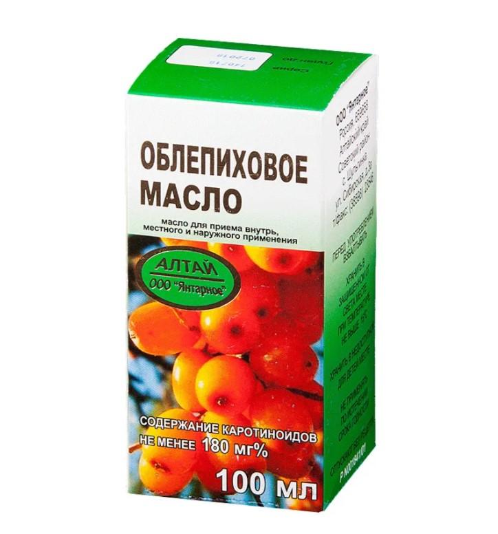 ОБЛЕПИХОВОЕ МАСЛО ДЛЯ ПРИЕМА ВНУТРЬ, МЕСТН. И НАРУЖ. ПРИМ. ФЛ. 100МЛ ЯНТАРНОЕ