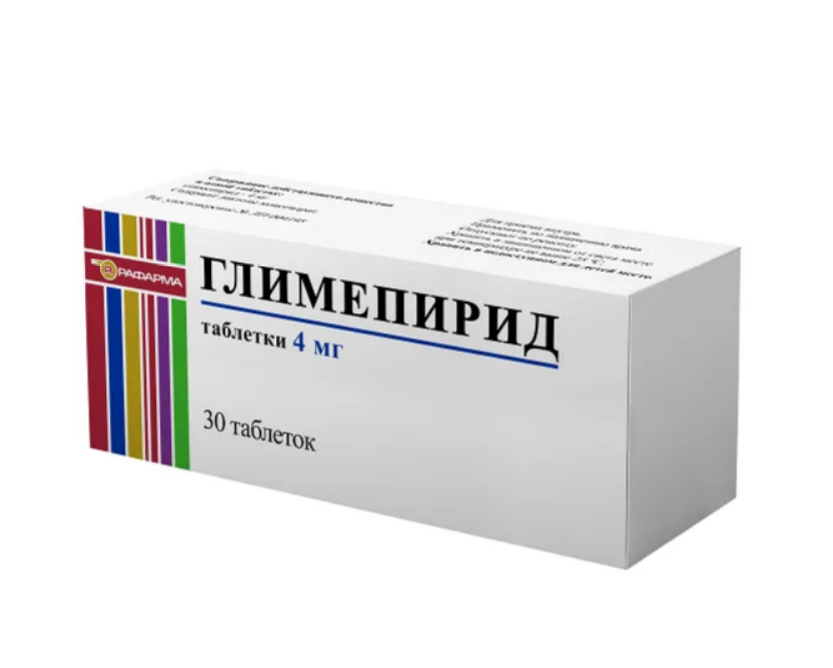 ГЛИМЕПИРИД ТАБЛ. 4МГ №30 РАФАРМА