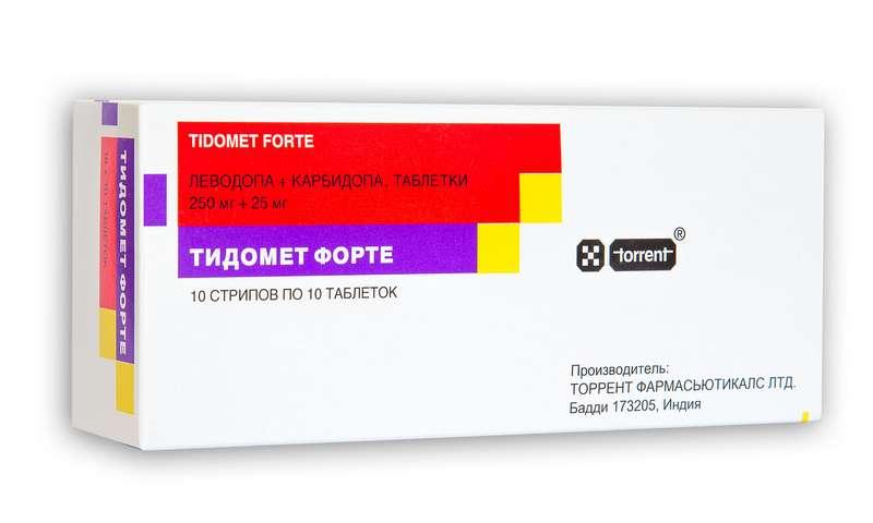 ТИДОМЕТ ФОРТЕ ТАБЛ. 250МГ+25МГ №100