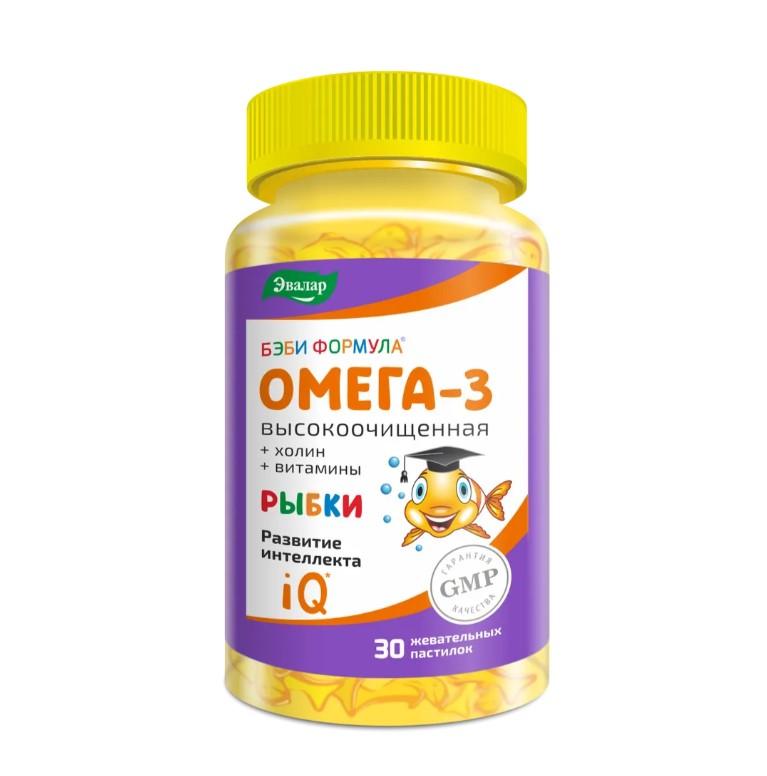 БЭБИ ФОРМУЛА РЫБКИ ОМЕГА-3 ПАСТИЛКИ ЖЕВ. ПО 4Г №30