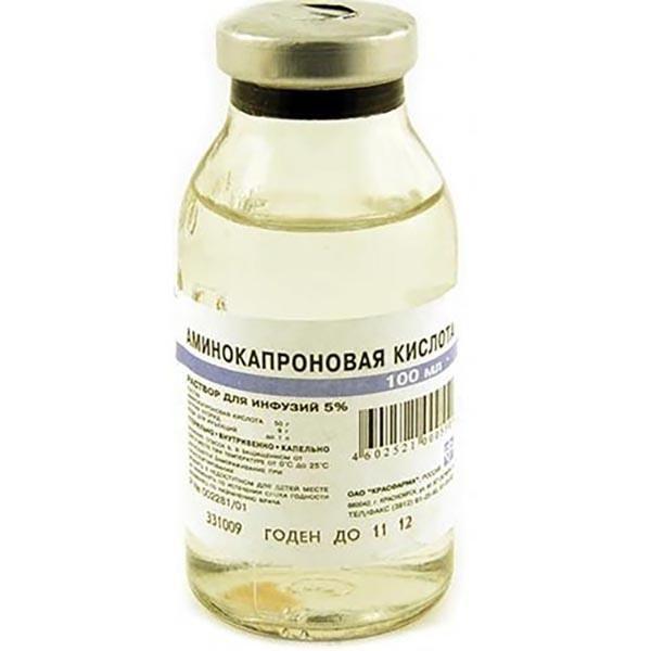 АМИНОКАПРОНОВАЯ КИСЛОТА Р-Р Д/ИНФ. 5% КОНТЕЙНЕР 100МЛ №1 ИНД. УП. КРАСФАРМА