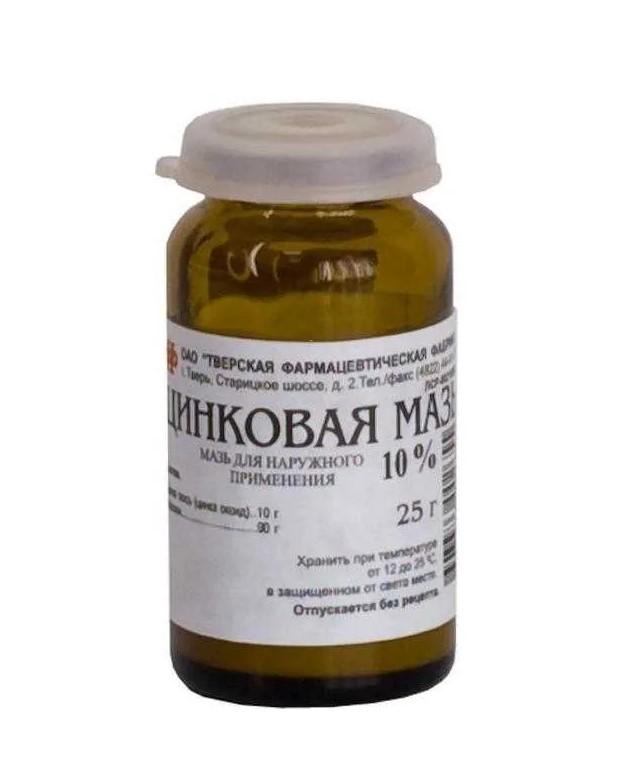 ЦИНКОВАЯ МАЗЬ Д/НАРУЖ. ПРИМ. 10% БАНКА 25Г ТВЕРСКАЯ ФФ