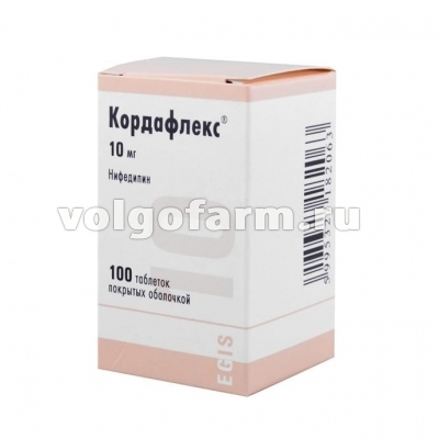 КОРДАФЛЕКС ТАБЛ. П/ПЛЕН/ОБ. 10МГ №100