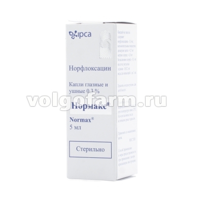 НОРМАКС КАПЛИ ГЛАЗН/УШН. 0,3% ФЛ-КАП. 5МЛ
