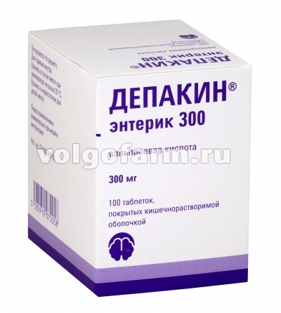 ДЕПАКИН ЭНТЕРИК 300 ТАБЛ. П/КИШ/РАСТ/ОБ. 300МГ №100