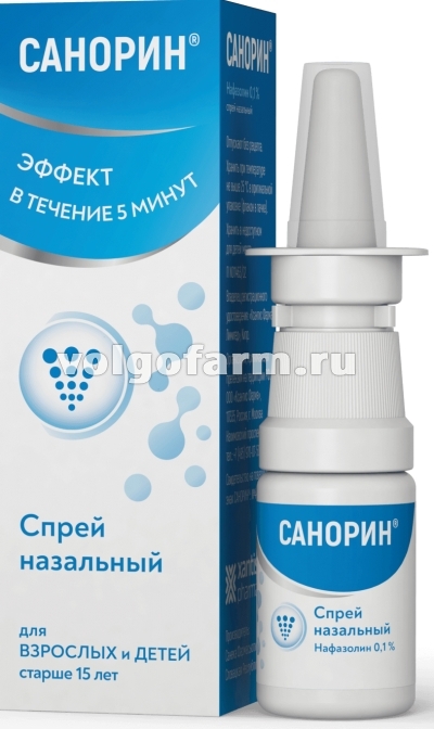 САНОРИН СПРЕЙ НАЗ. 0,1% ФЛ. 10МЛ