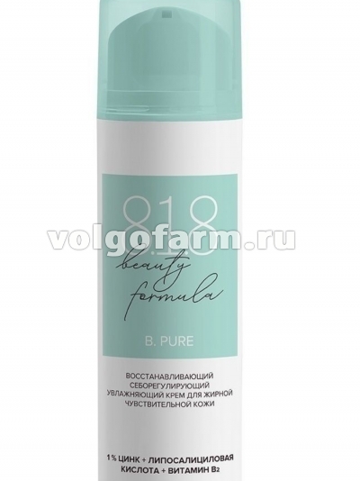 8.1.8 BEAUTY FORMULA КРЕМ ВОССТАНАВЛИВАЮЩИЙ СЕБОРЕГУЛИРУЮЩИЙ УВЛАЖНЯЮЩИЙ ДЛЯ ЖИРНОЙ ЧУВСТВИТЕЛЬНОЙ КОЖИ 50МЛ