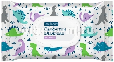COMFORTE САЛФЕТКИ ВЛАЖНЫЕ ДЕТСКИЕ С ПЛАСТ. КРЫШКОЙ №60
