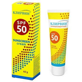 КЛИРВИН КРЕМ СОЛНЦЕЗАЩИТНЫЙ ДЛЯ ТЕЛА SPF50 60МЛ
