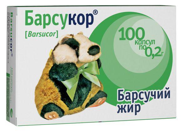 БАРСУКОР БАРСУЧИЙ ЖИР КАПС. 200МГ №100