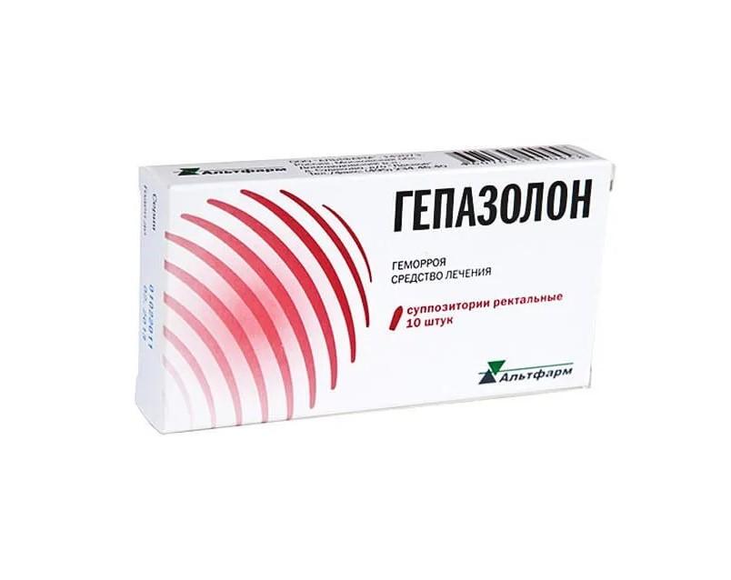 ГЕПАЗОЛОН СУПП. РЕКТ. №10