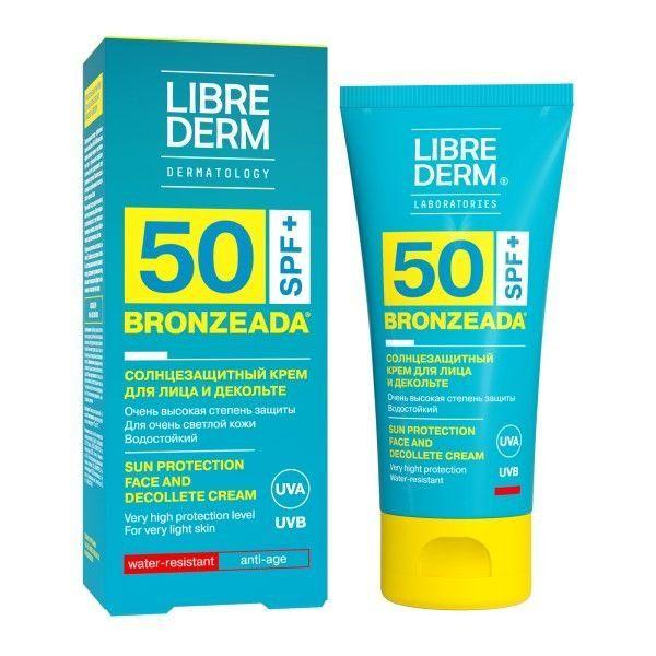 ЛИБРИДЕРМ БРОНЗИАДА КРЕМ СОЛНЦЕЗАЩИТНЫЙ ДЛЯ ЛИЦА И ДЕКОЛЬТЕ SPF50 50МЛ